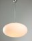 Ovale italienische Mid-Century Lampe aus Opalglas 5