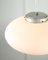 Ovale italienische Mid-Century Lampe aus Opalglas 3