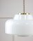 Mid-Century Pendant in Brass and Opaline 9
