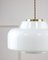 Suspension Mid-Century en Laiton et Opaline 9