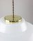 Mid-Century Pendant in Brass and Opaline 10
