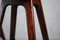 Model OD-61 Bar Stool in Leather and Rosewood by Erik Buch for Oddense Møbelfabrik, 1960, Set of 6, Image 8