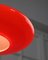 Mid-Century Saucer Lamp in Red Glass and Brass, Image 10