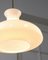 Mid-Century Pendant Lamp in White Glass and Brass, Image 7