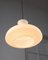 Mid-Century Pendant Lamp in White Glass and Brass, Image 6