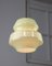 Mid-Century Pendant Lamp in Green Glass and Brass, Image 3
