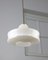 Mid-Century Pendant Lamp in White Glass and Brass 7