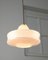 Mid-Century Pendant Lamp in White Glass and Brass 2