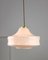 Mid-Century Pendant Lamp in White Glass and Brass, Image 3