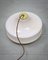 Mid-Century Pendant Lamp in White Glass and Brass, Image 13