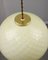 Mid-Century Pendant Lamp in Yellow Glass and Brass 6