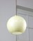 Mid-Century Pendant Lamp in Yellow Glass and Brass, Image 1