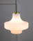 Mid-Century Pendant Lamp in White Glass and Brass 3