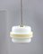 Mid-Century Pendant Lamp in Glass and Brass 1