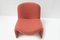 Vintage Alky Chairs in Red Fabric by Giancarlo Piretti for Castelli, Set of 2 5