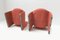 Chaises Alky Vintage en Tissu Rouge par Giancarlo Piretti pour Castelli, Set de 2 3