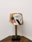 Vintage Belgian Table Lamp with Artist Lampshade, 1960s, Image 3
