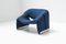 F598 Stuhl mit blauem Stoffbezug von Pierre Paulin für Artifort 11