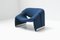 Silla F598 de tela azul de Pierre Paulin para Artifort, Imagen 11