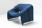 F598 Chair in Blue Fabric by Pierre Paulin for Artifort 12