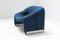 F598 Stuhl mit blauem Stoffbezug von Pierre Paulin für Artifort 10