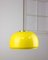 Mid-Century Pendant Lamp in Yellow Glass and Brass 1