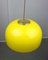Mid-Century Pendant Lamp in Yellow Glass and Brass 12