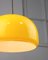Mid-Century Pendant Lamp in Yellow Glass and Brass 5
