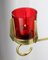 Vintage Wall Candleholder in Brass and Glass 5