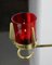 Vintage Wall Candleholder in Brass and Glass 12