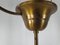 Lámpara colgante de cristal de Murano y latón con soporte doble, años 70, Imagen 15
