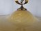 Lámpara colgante de cristal de Murano y latón con soporte doble, años 70, Imagen 6