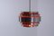 Steel Pendant Lamp attributed to Lakro, 1970s 14