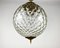 Vintage Gilt Brass and Textured Glass Ceiling Light 3