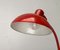 Rote deutsche Mid-Century 6556 Tischlampe von Christian Dell für Kaiser Idell, 1960er 3