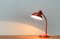Lámpara de mesa 6556 alemana Mid-Century en rojo de Christian Dell para Kaiser Idell, años 60, Imagen 7