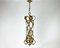 Vintage Gilt Bronze and Crystal Lantern Ceiling Light, France, 1950s 1