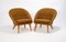 Mid-Century Swedish Armchairs in Brocade Upholstery, 1950s, Set of 2, Image 1