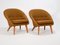 Schwedische Mid-Century Sessel mit Brokat Bezug, 1950er, 2er Set 3