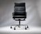 Vintage Adjustable EA219 Soft Padded Desk Chair in Black Leather by Charles & Ray Eames for Vitra, 1990s, Image 4