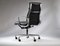 Vintage Adjustable EA219 Soft Padded Desk Chair in Black Leather by Charles & Ray Eames for Vitra, 1990s, Image 2