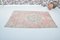 Red Distressed Oushak Wool Rug 1
