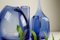 Vases Vintage en Verre Bleu Saphir de Holmegaard, Danemark, 1950s, Set de 4 19