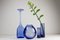 Vintage Danish Glass Vases in Sapphire Blue from Holmegaard, 1950s, Set of 4 15