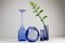 Vintage Danish Glass Vases in Sapphire Blue from Holmegaard, 1950s, Set of 4, Image 15
