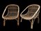 Mid-Century Rattansessel, Niederlande, 1950er, 2er Set 1