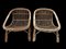 Fauteuils Mid-Century en Rotin, Pays-Bas, 1950s, Set de 2 2