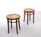 Korbgeflecht Modell 4601 Hocker von Thonet, 1960er, 2er Set 1