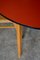 Großer runder Esstisch mit rotem Tablett, 1950er 12