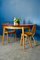 Large Round Dining Table with Red Tray, 1950s 5